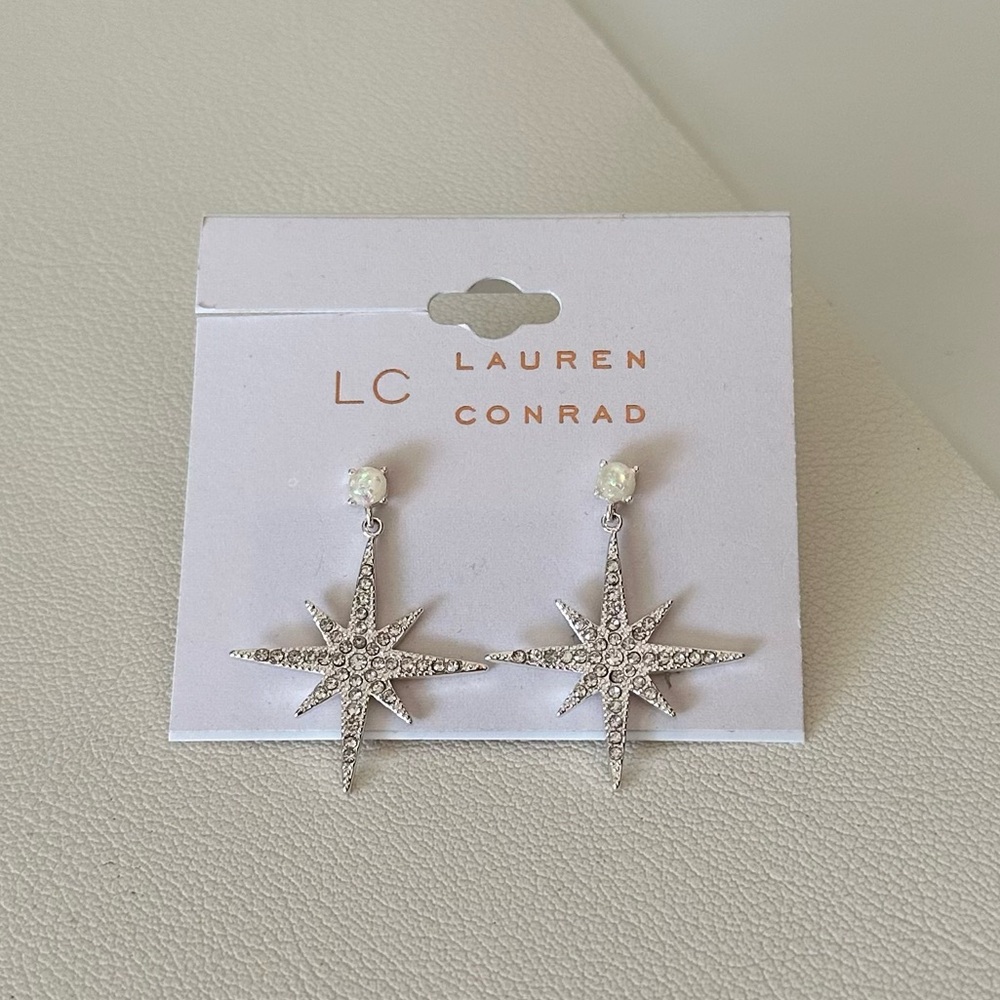 Lauren Conrad Starburst with Opal Dangle Earrings